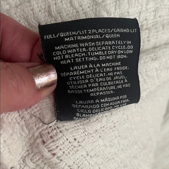 Ralph Lauren White Blanket - Picture 4 of 4